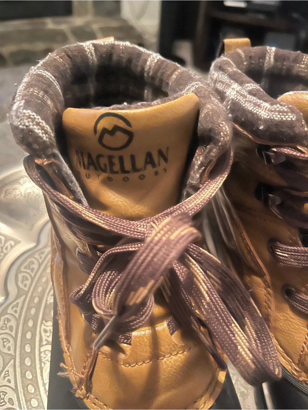 Women’s  Brown and Black Duck Boots - Waterproof Winter Lace-Up